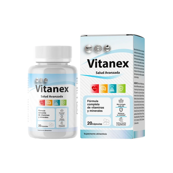 Vitanex — suplemento alimenticio en cápsulas, 20 cápsulas, a la venta en Guatemala